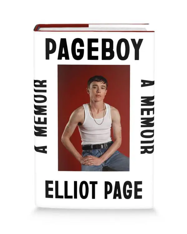 A photo of the book on a white background, featuring an image of the writer, Elliot Page.