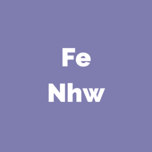 'Fe Nhw' in white on a lavender background.